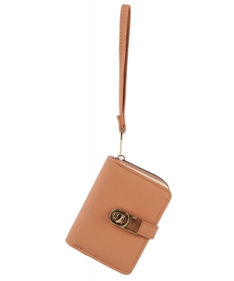 Twist Lock Flap Wallet Wrislet GLW-0140 MAUVE